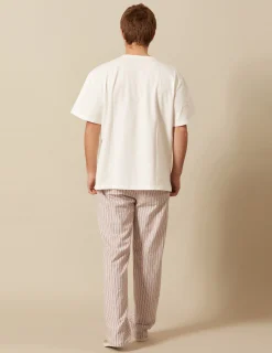 Nicoli Trousers<BROWN STRIPED TROUSERS Marrones