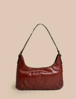 Nicoli Bags<BROWN STUDDED ROCK BAG Marrones