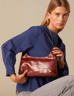 Nicoli Bags<BROWN STUDDED ROCK BAG Marrones