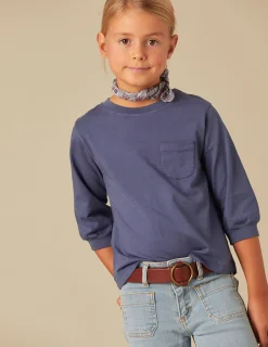 Nicoli T-shirts<DARK BLUE LONG-SLEEVED SHIRT Azules oscuros