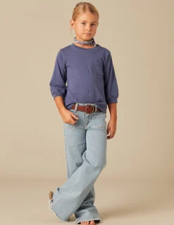 Nicoli T-shirts<DARK BLUE LONG-SLEEVED SHIRT Azules oscuros