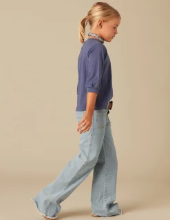 Nicoli T-shirts<DARK BLUE LONG-SLEEVED SHIRT Azules oscuros