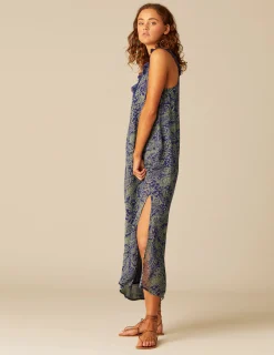 Nicoli Dresses<DARK BLUE PRINT DRESS Verdes