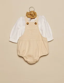 Nicoli Playsuits & Dungarees<ECRU COTTON PLAYSUIT Beiges