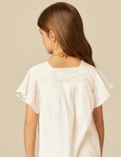 Nicoli Dresses<ECRU LACE DRESS Blancos