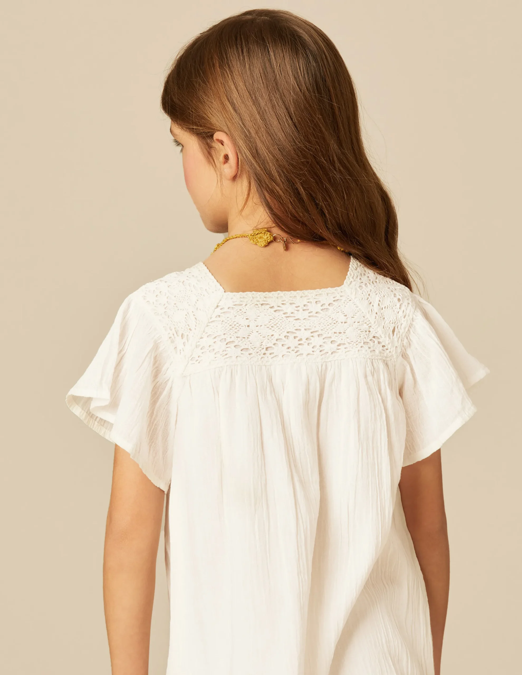 Nicoli Dresses<ECRU LACE DRESS Blancos