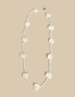 Nicoli Necklaces & Chokers|Necklaces<ECRU LONG FLOWER NECKLACE Crudos