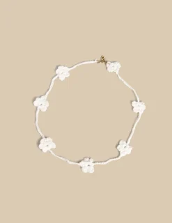 Nicoli Necklaces|Necklaces<ECRU SHORT FLOWER NECKLACE Crudos