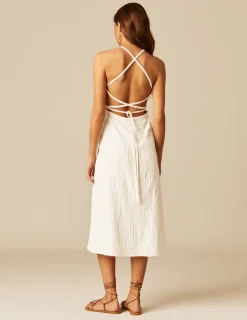 Nicoli Dresses<ECRY TEXTURED DRESS Crudos