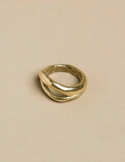 Nicoli Rings<GOLD IRREGULAR OPEN RING Dorados