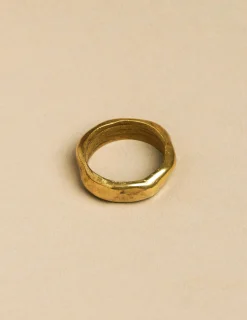 Nicoli Rings<GOLD IRREGULAR RING Dorados