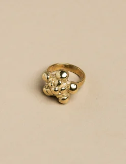 Nicoli Rings<GOLD MARBLE RING Dorados