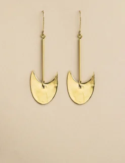 Nicoli Earrings<GOLD MOON EARRINGS Dorados