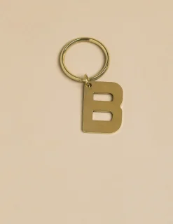 Nicoli Keychain|Keychain<GOLD "B" KEYCHAIN Dorados