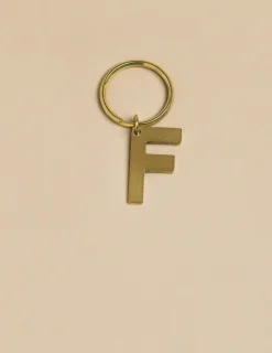 Nicoli Keychain|Keychain<GOLD "F" KEYCHAIN Dorados