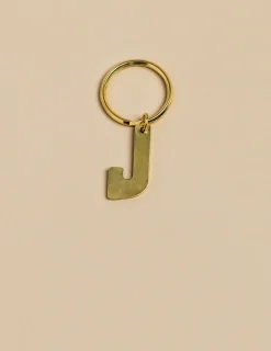 Nicoli Keychain|Keychain<GOLD "J" KEYCHAIN Dorados