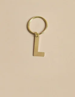 Nicoli Keychain|Keychain<GOLD "L" KEYCHAIN Dorados