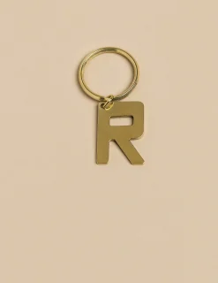 Nicoli Keychain|Keychain<GOLD "R" KEYCHAIN Dorados