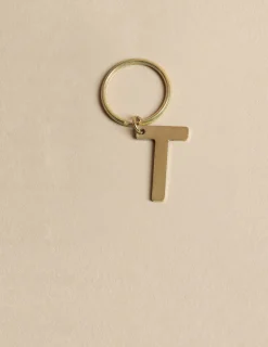 Nicoli Keychain|Keychain<GOLD "T" KEYCHAIN Dorados