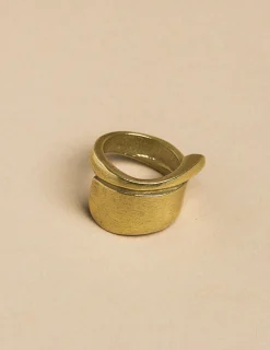 Nicoli Rings<GOLD ROLLED UP RING Dorados