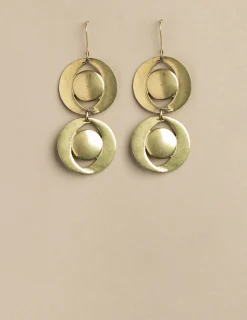 Nicoli Earrings<GOLDEN MOON EARRINGS Dorados