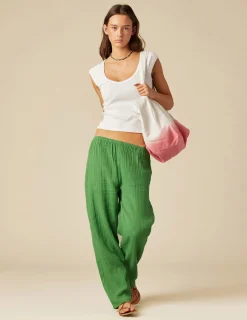 Nicoli Trousers<GREEN BEACH TROUSERS Verdes