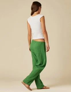 Nicoli Trousers<GREEN BEACH TROUSERS Verdes