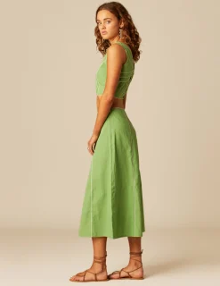 Nicoli Tops<GREEN CONTRAST TOP Verdes