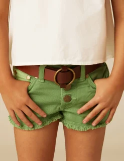 Nicoli Shorts|Denim<GREEN DENIM SHORTS Azules claros