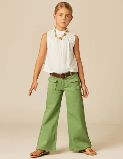 Nicoli Trousers|Denim<GREEN FLAP POCKET JEANS Verdes