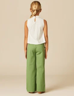 Nicoli Trousers|Denim<GREEN FLAP POCKET JEANS Verdes