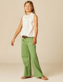 Nicoli Trousers|Denim<GREEN FLAP POCKET JEANS Verdes