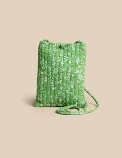 Nicoli Bags|Bags & Shoulder bags<GREEN FLORAL CROSSBODY BAG Azules claros