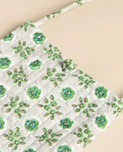 Nicoli Bags|Bags & Shoulder bags<GREEN FLORAL CROSSBODY BAG Verdes