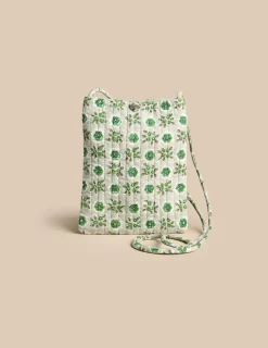 Nicoli Bags|Bags & Shoulder bags<GREEN FLORAL CROSSBODY BAG Verdes