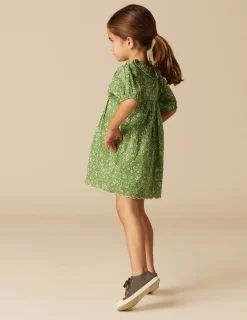 Nicoli Dresses<GREEN FLORAL DRESS Azules claros