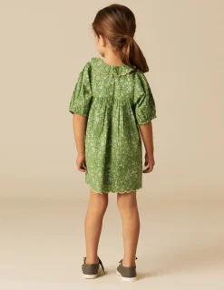 Nicoli Dresses<GREEN FLORAL DRESS Azules claros