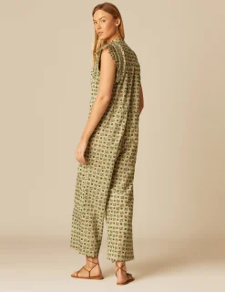 Nicoli Jumpsuits<GREEN FLORAL JUMPSUIT Verdes