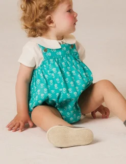 Nicoli Playsuits & Dungarees<GREEN FLORAL PLAYSUIT Verde turquesa