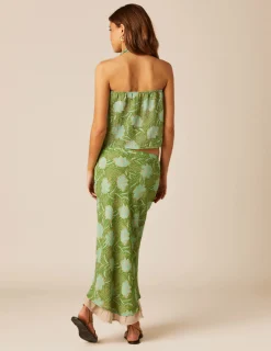 Nicoli Tops<GREEN FLORAL PRINT TOP Verdes