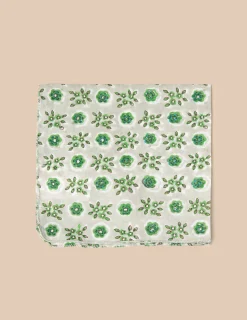 Nicoli Mini scarves|Neckerchiefs<GREEN FLORAL SCARF Verdes