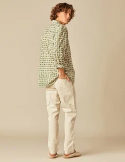 Nicoli Shirts<GREEN FLORAL SHIRT Verdes