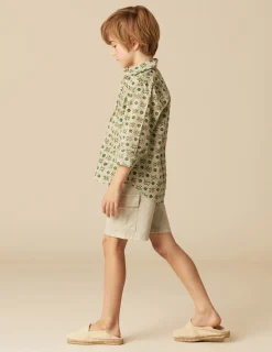 Nicoli Shirts<GREEN FLORAL SHIRT Verdes