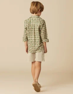 Nicoli Shirts<GREEN FLORAL SHIRT Verdes