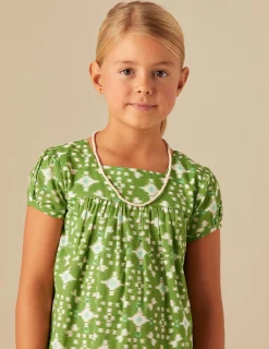 Nicoli Dresses<GREEN IKAT DRESS Verdes