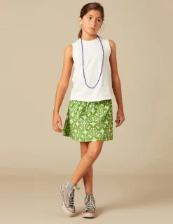 Nicoli Skirts<GREEN IKAT SKIRT Verdes