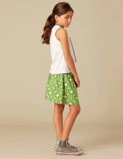 Nicoli Skirts<GREEN IKAT SKIRT Verdes