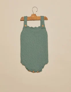 Nicoli Knitwear|Playsuits & Dungarees<GREEN KNITTED PLAYSUIT Rosas