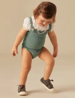 Nicoli Knitwear|Playsuits & Dungarees<GREEN KNITTED PLAYSUIT Rosas