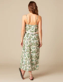 Nicoli Skirts<GREEN LUREX FLORAL SKIRT Verdes